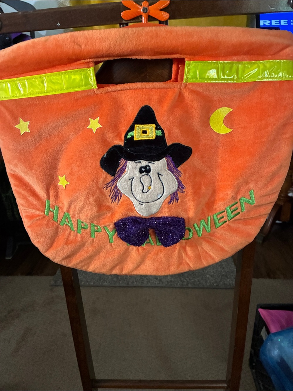 Happy Halloween Orange Witch Trick-or-Treat Bag